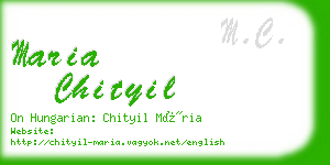 maria chityil business card